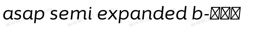 asap semi expanded b字体转换